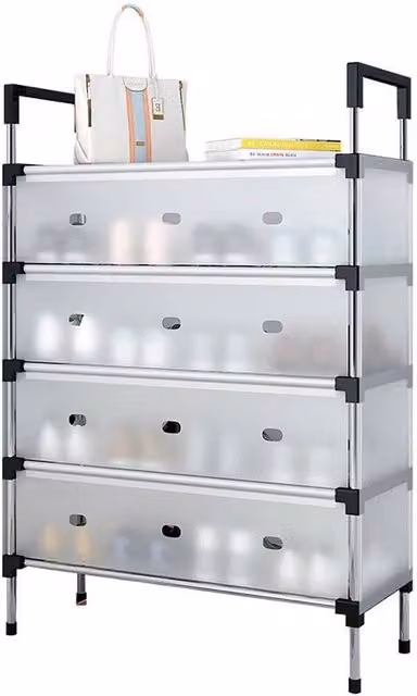 VOGREX 5 Tier Grey Cabinet Storage Organiser and Shoe Rack Stand
