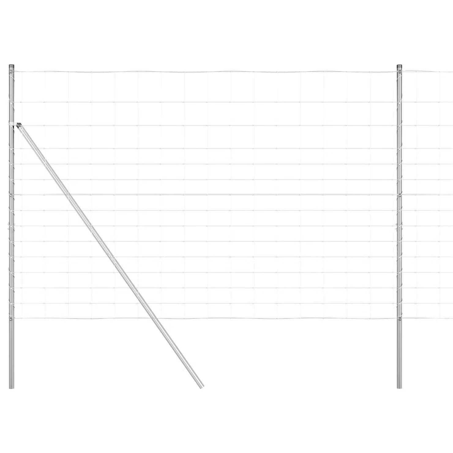 Berkfield Home Field Fence Galvanised Steel in Silver, H: 160 cm x W: 25 m – 2