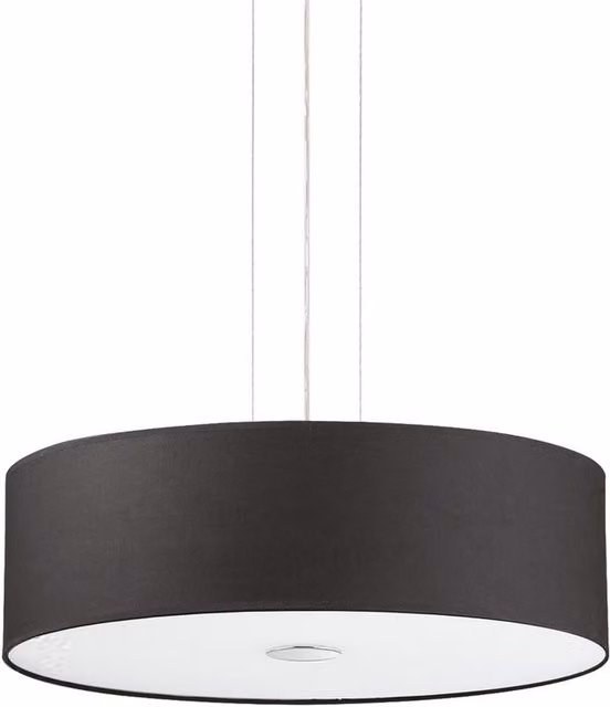 Ideal Lux Woody 4 Light Round Suspended Ceiling Pendant in Black and Yellow