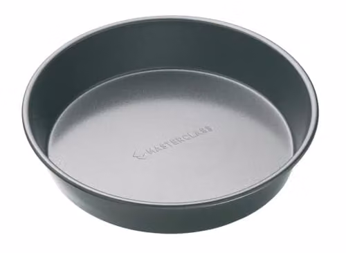 MasterClass Non-Stick Round Carbon Steel Cake Tin, 23 cm, Grey – 1