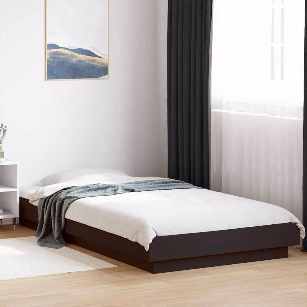 Berkfield Home Modern Bed Frame in Black, W/D/H: 100 x 200 cm – 2