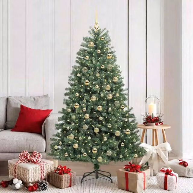 Berkfield Home Green Artificial Hinged Christmas Tree, Height: 180 cm – 1