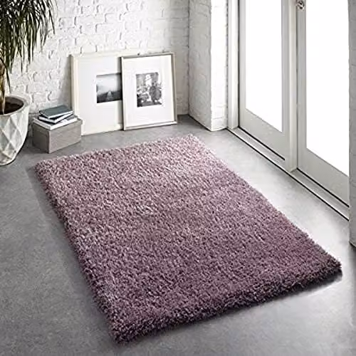 Rugs Direct Origin Chicago Lavender Round Hand-Tufted Polyester Rug, Diameter: 133 cm