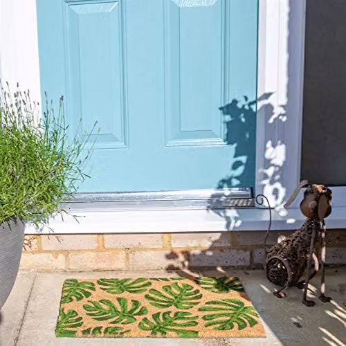 Nicola Spring Monstera Coir Door Mat, Multicolour, W: 60 cm, D: 40 cm – 2