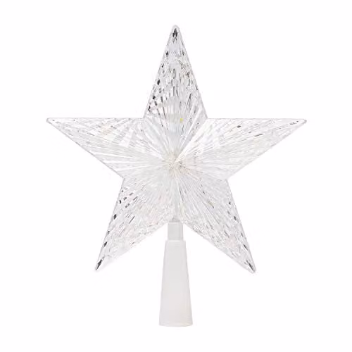 The Christmas Workshop LED Star Tree Topper in White, 18 cm