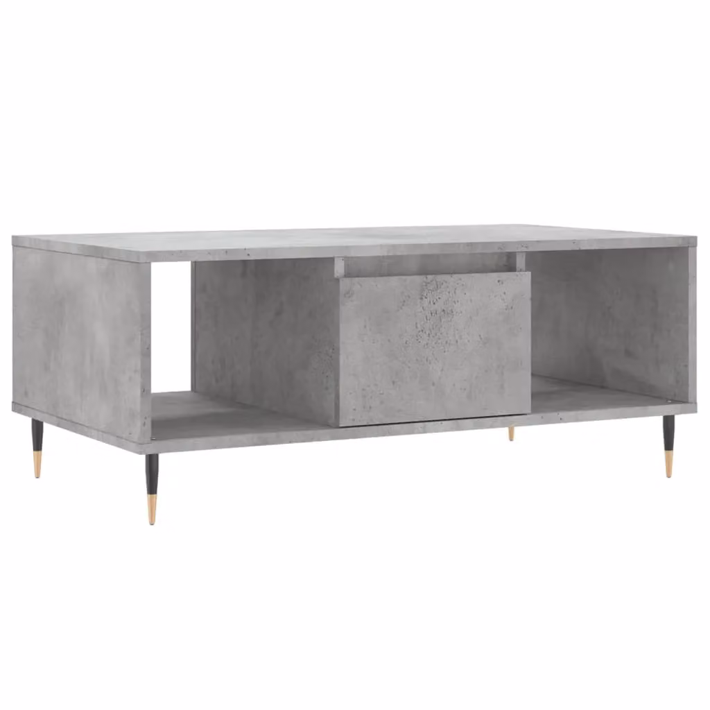 Berkfield Home Modern Rectangular Coffee Table in Grey Composite Wood, W: 90 cm, D: 50 cm, H: 36.5 cm – 2