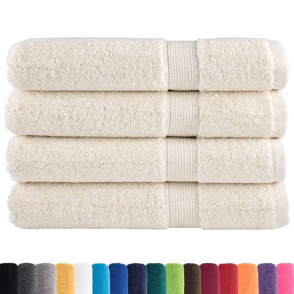 Berkfield Home SOLUND Premium Sauna Towels, 4 Pack, Beige, W: 80 cm, L: 200 cm, 600 gsm – 2