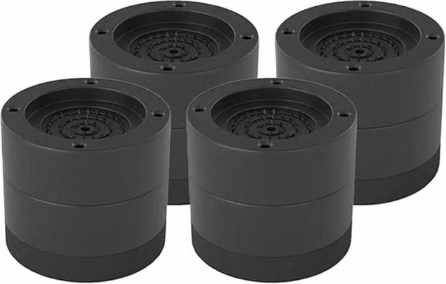 EONLION 4-Piece Round Bed Risers Leg Lifts in Black