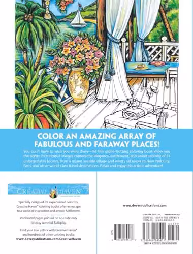 Dover Creative Haven Wish You Were Here! Adult Colouring Book – 2