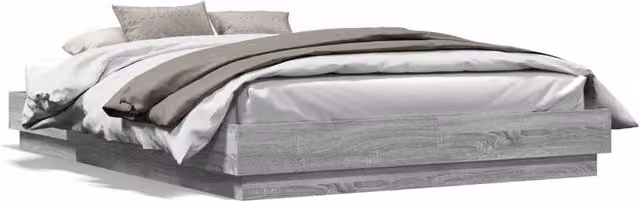 Berkfield Home Grey Sonoma King Size Bed Frame W: 150 cm, D: 200 cm