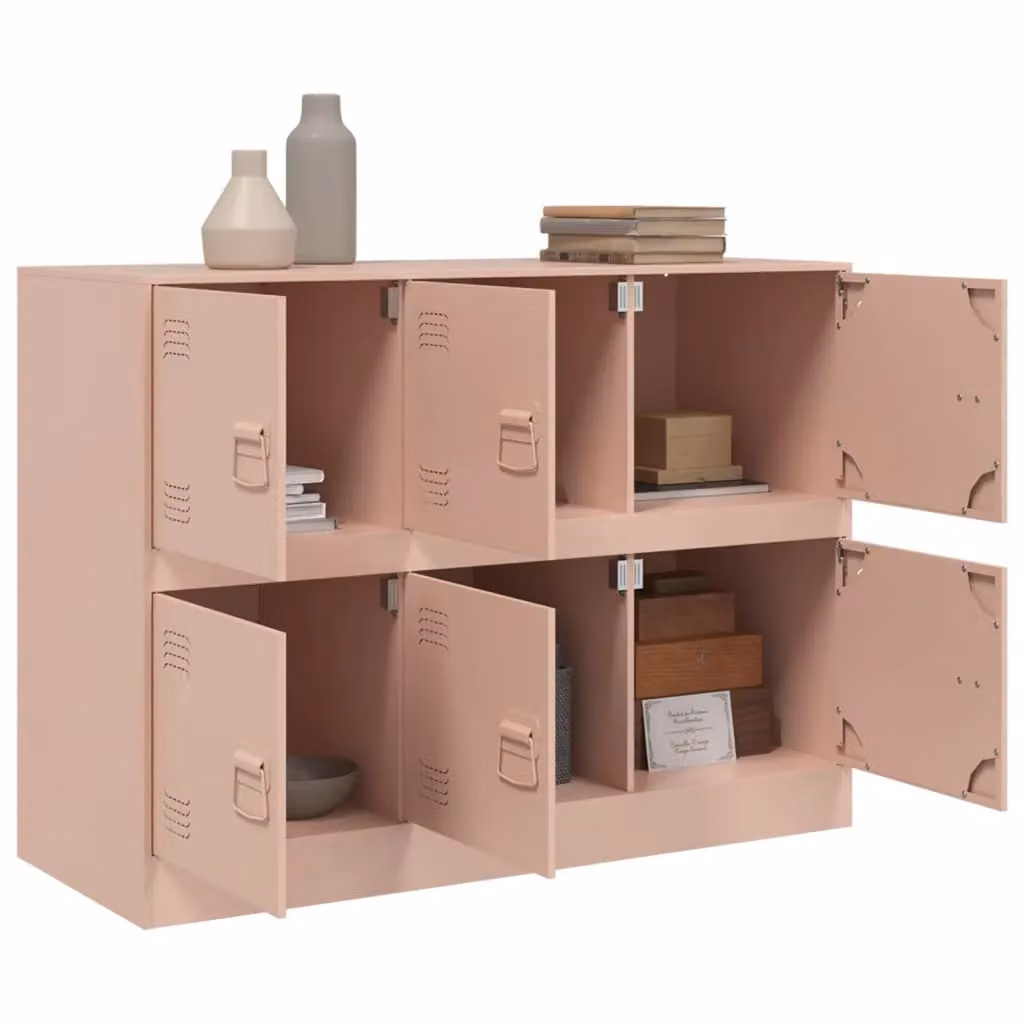 Berkfield Home Pink Metal Industrial Sideboard, W/D/H: 99 x 39 x 73 cm – 2