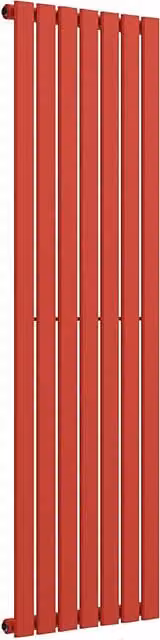Lux Heat Single Vertical Radiator in Poppy Red, H: 160 cm, W: 49 cm