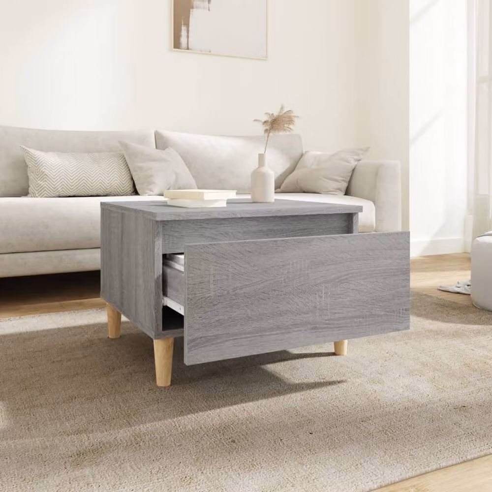 Berkfield Home Set of 2 Grey Sonoma Side Tables, W/D/H: 50 x 46 x 35 cm – 2