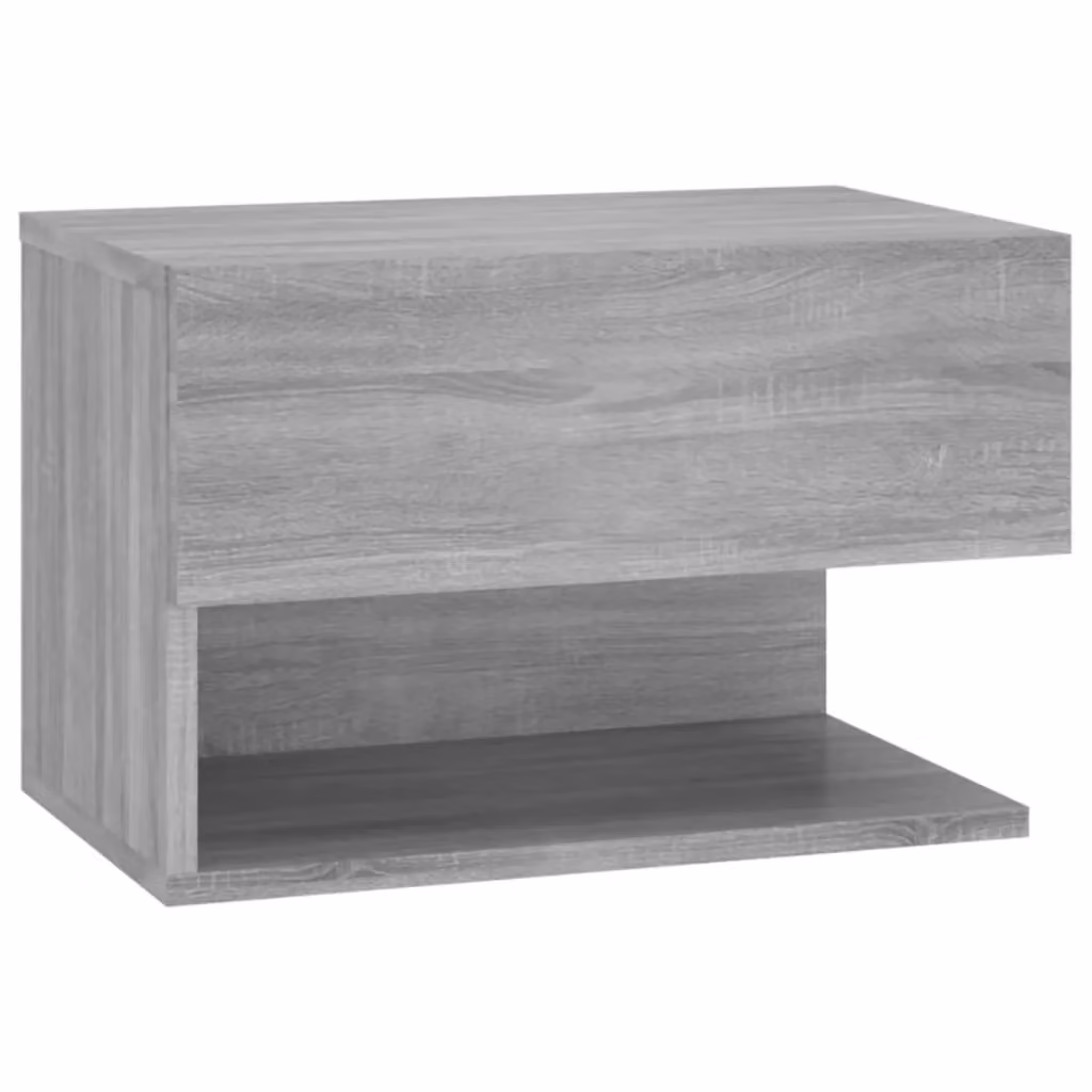 Berkfield Home Wall-mounted Bedside Cabinet in Grey Sonoma – 2