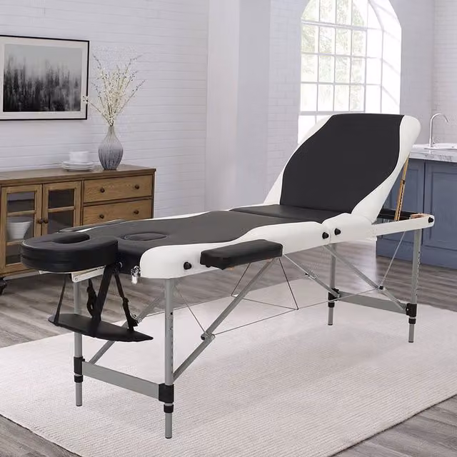 Livingandhome Professional Foldable Massage Table - Black