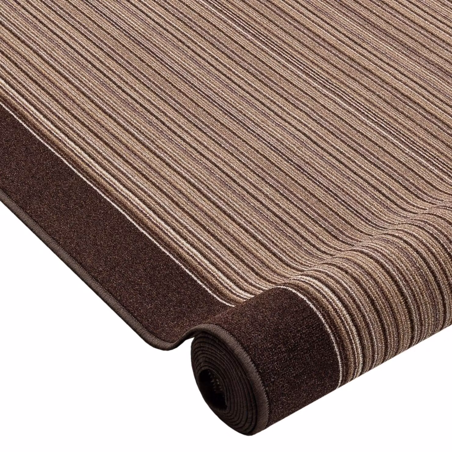RugsX Carnaby Anti-Slip Striped Runner in Brown, W/D/H: 80 x 100 cm – 2