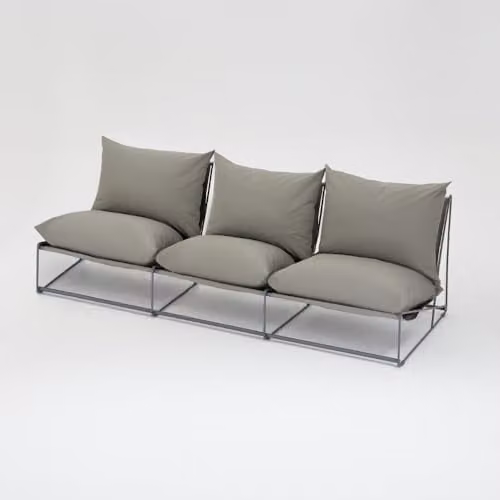 Home Detail Marina 3 Seater Steel Garden Chair in Matt Grey – 1