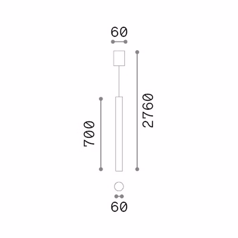 Netlighting Look Slim Pendant Ceiling Light, Black, 70 cm, 1x GU10 – 2