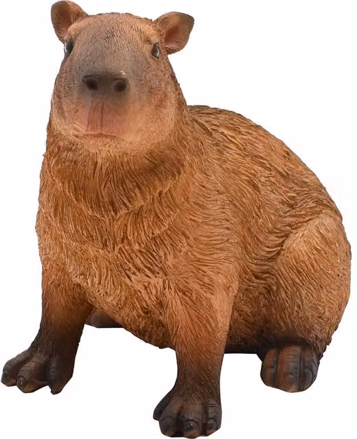 Naturecraft Small Sitting Capybara Tabletop Ornament in Brown