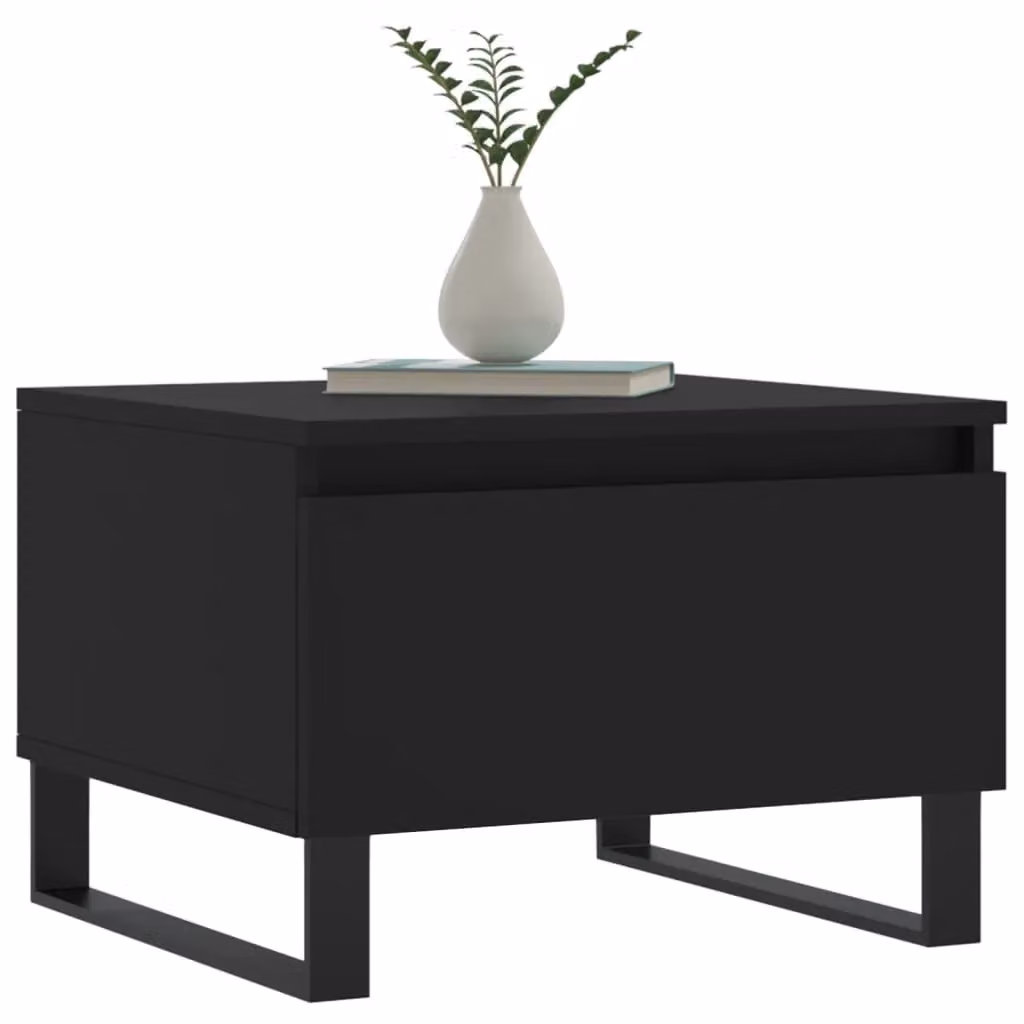 Berkfield Home Set of 2 Black Modern Nested Coffee Tables, W/D/H: 50 x 46 x 35 cm – 3