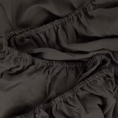 OHS Non-Iron Microfibre King Size Fitted Bed Sheet, Black, W: 152 cm x D: 200 cm, H: 25 cm – 3