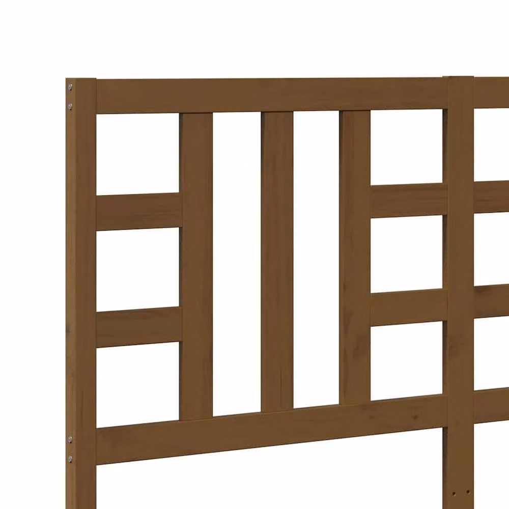 Berkfield Home Beautiful Bed Headboard in Honey Brown Solid Pine Wood, W: 146 cm, D: 4 cm, H: 100 cm – 3