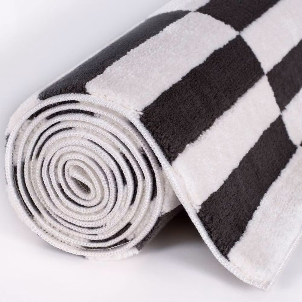 THE RUGS Loft Striped Soft Pile Area Rug, Dark Grey, W: 290 cm, D: 200 cm – 7