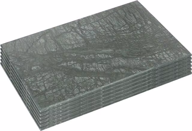 Argon Tableware Green Marble Rectangular Placemats, Pack of 6, W/D: 30 x 20 cm
