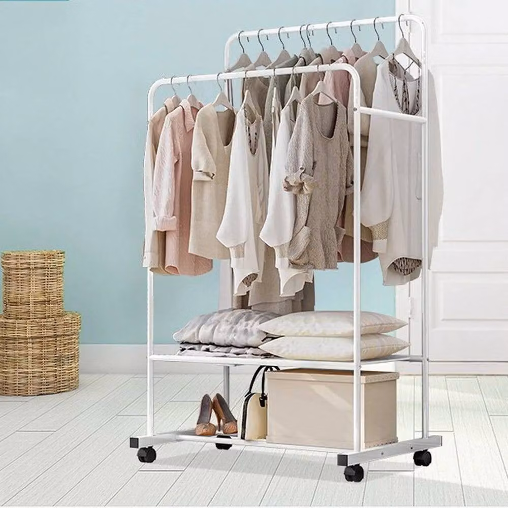 Kelvenix White Metal Clothes Rail Rack and Garment Hanging Display Stand – 2