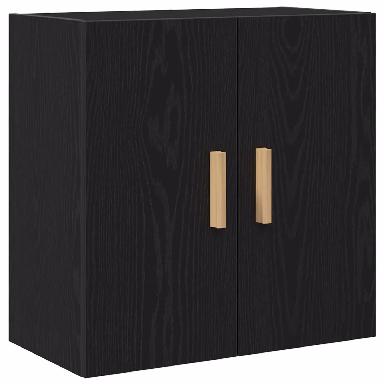 Berkfield Home Black and Gold Modern Wall Mounted Cabinet with Hinged Doors, W/D/H: 60 x 30 x 60 cm – 2