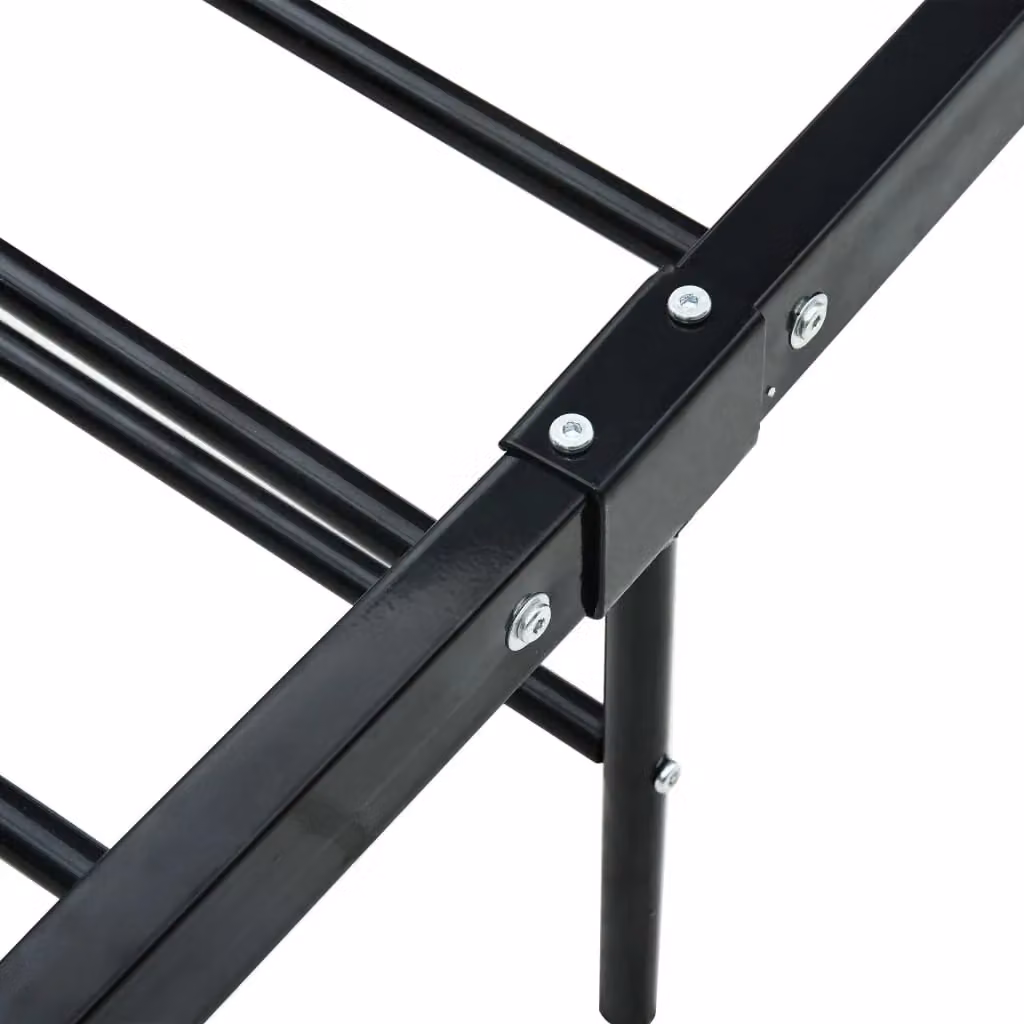 Berkfield Home Black Metal Bed Frame W: 160 cm, D: 200 cm – 3