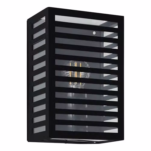 Eglo Alamonte 3 Black Metal IP44 Outdoor Wall Light with Transparent Glass – 5