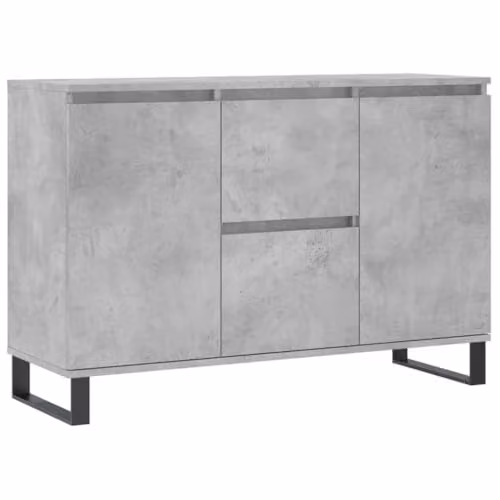 vidaXL Industrial Sideboard in Concrete Grey, W/D/H: 101.5 x 35 x 70 cm