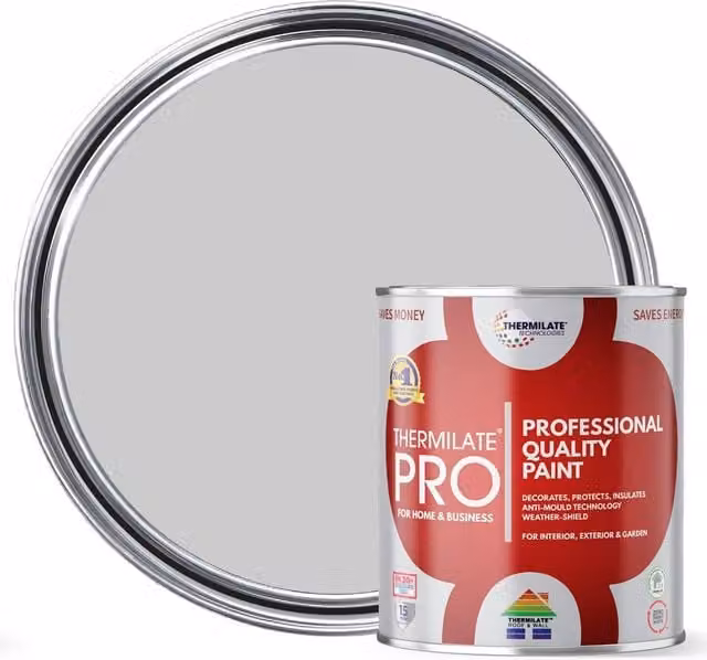Thermilate Technologies PRO FLEX Multi-Surface All-in-One Paint, Matt, Manhattan Grey, 2.5L