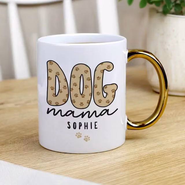 Personalised Memento Company Women's Personalised Dog Mama Ceramic Mug in White