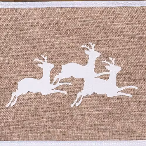 Shatchi Foldable Burlap Christmas Tree Skirt in Beige – 4