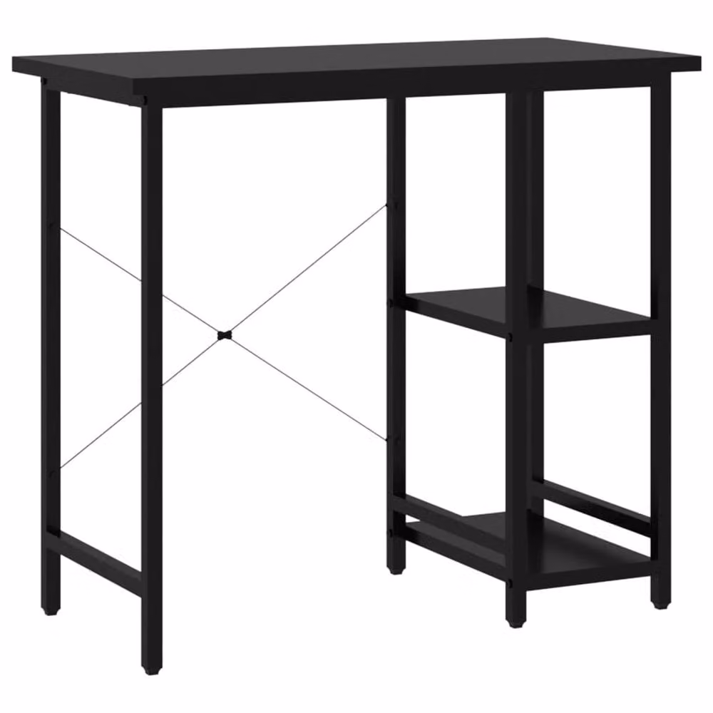 Berkfield Home Modern Computer Desk in Black, W/D/H: 80 x 40 x 72 cm – 3