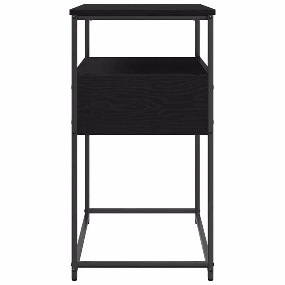 Berkfield Home Modern Console Table in Black Oak with Steel Sled Base, W/D/H: 75 x 40 x 75 cm – 4