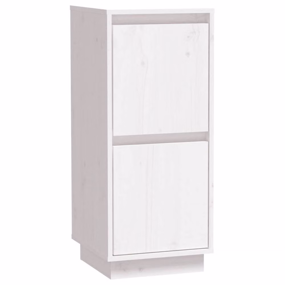 Berkfield Home Set of 2 White Solid Wood Pine Sideboards, W/D/H: 31.5 x 34 x 75 cm – 2