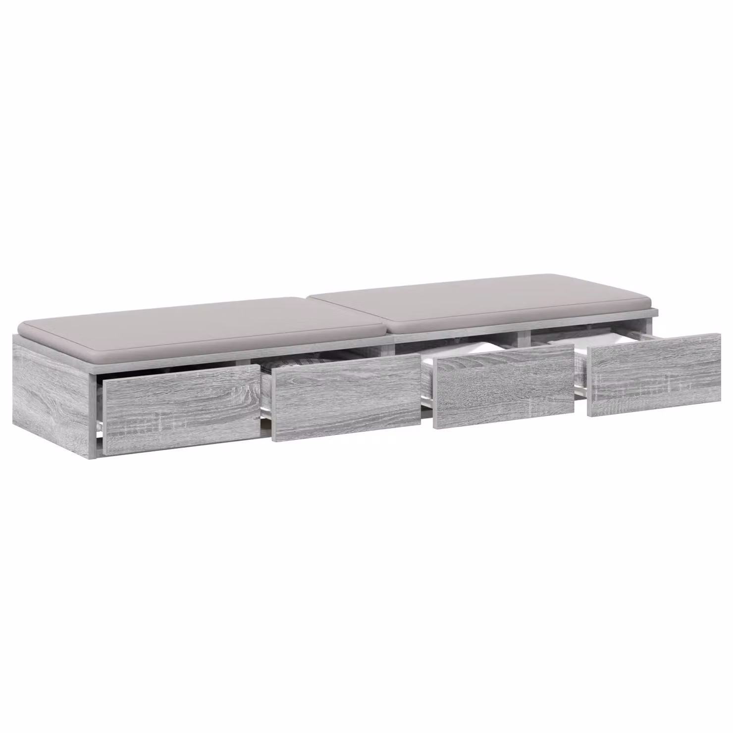 Berkfield Home Grey Sonoma Bedside Drawers in Engineered Wood W/D/H: 56.5 x 36.5 x 36.5 cm – 2
