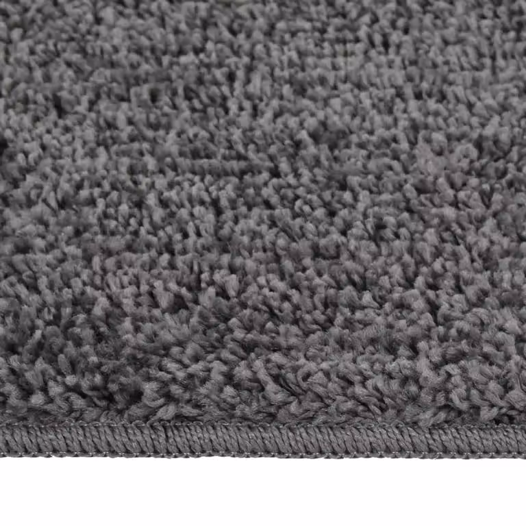Berkfield Home Shaggy Round Rug in Grey, Diameter: 100 cm