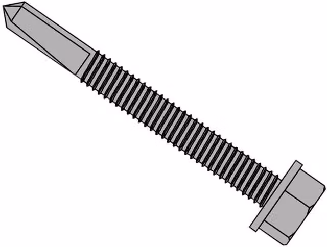 Forgefix Techfast Hex Screws for Roofing Sheet to Steel, No.5 Tip, 5.5 x 70mm, Grey, Box of 100