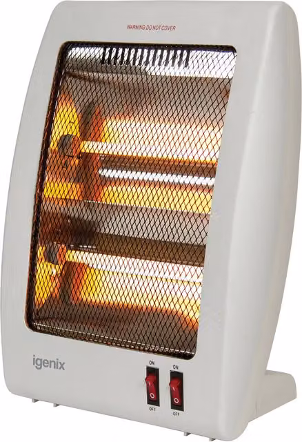 Igenix 800W Portable Upright Halogen Electric Heater in White – 1