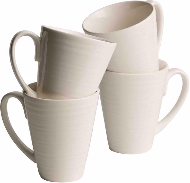 Belleek Living 4 Piece White Porcelain Mug Set – 1