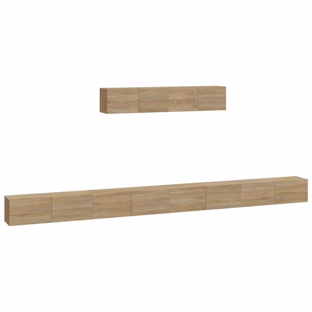 Berkfield Home Classic 4 Piece TV Cabinet Set in Sonoma Oak Brown Engineered Wood – 2