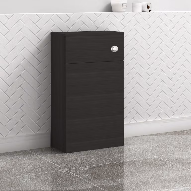 Royal Bathrooms Turin Back to Wall Toilet Unit, Hale Black, Width: 50 cm