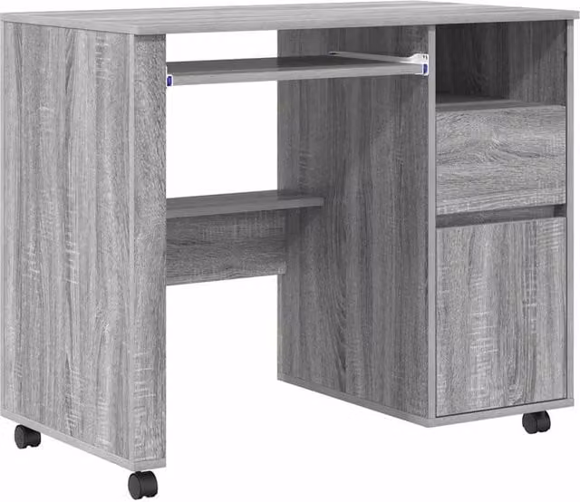 Berkfield Home Grey Computer Desk in Sonoma Engineered Wood