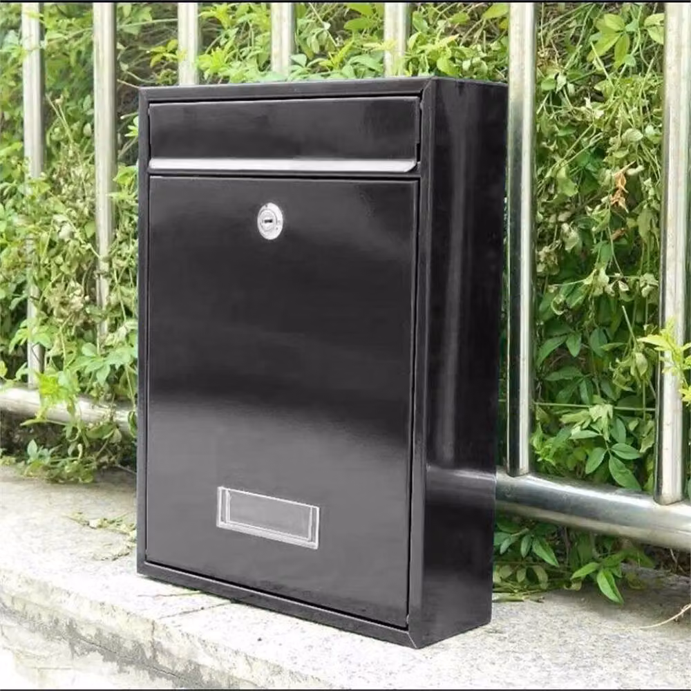 Nordara Black Iron Wall Mounted Lockable Letter Box – 3