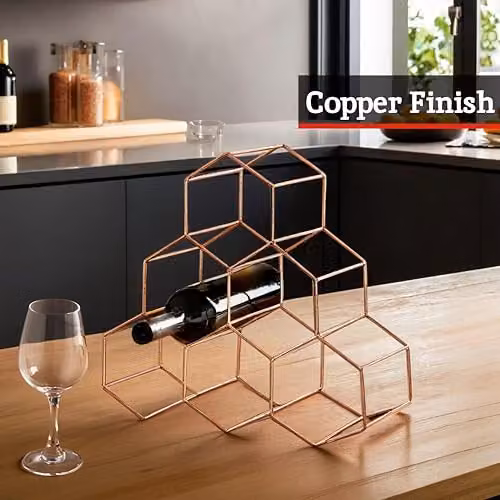 Orsina Contemporary 6 Bottle Metal Wine Rack in Green Finish – 5