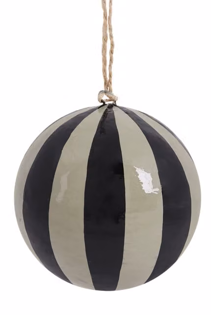 House of Hackney Artist's Stripe Black Christmas Bauble